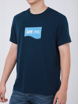 เสื้อยืดแขนสั้นผู้ชาย COMFORT FIT สีกรมท่า