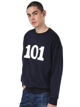 เสื้อสเวตเชิ้ตผู้ชาย คอลเลคชั่น 101 LOOSE FIT สีกรมท่า