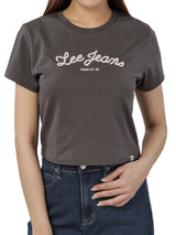 CROPPED FIT WOMEN'S SHORT SLEEVE T-SHIRT GREY