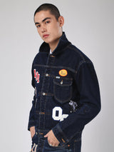 เสื้อแจ็คเก็ตผู้ชาย คอลเลคชั่น 101 COMFORT FIT สียีนส์เข้ม