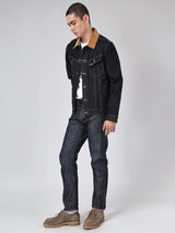 เสื้อแจ็คเก็ตผู้ชาย คอลเลคชั่น 101 COMFORT FIT สียีนส์เข้ม