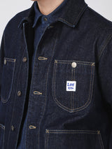 เสื้อแจ็คเก็ตผู้ชาย คอลเลคชั่น 101 ทรงตรง สียีนส์เข้ม