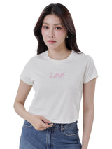CROPPED FIT WOMEN'S SHORT SLEEVE T-SHIRT OFF-WHITE