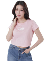 CROPPED FIT WOMEN'S SHORT SLEEVE T-SHIRT PINK