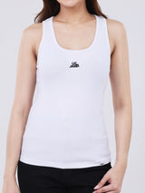 เสื้อกล้ามผู้หญิง ทรงตรง สีขาว