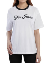 เสื้อยืดแขนสั้นผู้หญิง OVERSIZE FIT สีขาว