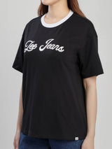 เสื้อยืดแขนสั้นผู้หญิง OVERSIZE FIT สีดำ