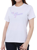 REGULAR FIT WOMEN'S SHORT SLEEVE T-SHIRT WHITE