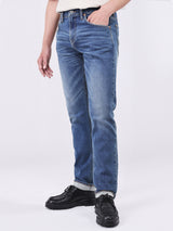 101 COLLECTION ZED FIT MID RISE SLIM MEN'S JEANS LIGHT INDIGO