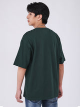 เสื้อยืดแขนสั้นผู้ชาย LOOSE FIT สีเขียว