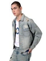 เสื้อแจ็คเก็ตผู้ชาย คอลเลคชั่น 101 COMFORT FIT สียีนส์อ่อน