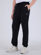 กางเกงขายาวผู้ชาย JOGGER FIT เอวกลาง จ็อกเกอร์ สีดำ