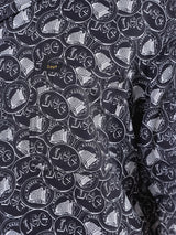 เสื้อเชิ้ตแขนสั้นผู้ชาย COMFORT FIT สีดำ