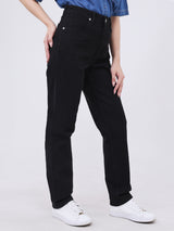 SLIM FIT HIGH RISE WOMEN'S JEANS BLACK