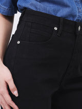 SLIM FIT HIGH RISE WOMEN'S JEANS BLACK