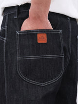 JELT COLLECTION WIDE LEG FIT HIGH RISE RELAXED MEN'S JEANS DARK INDIGO