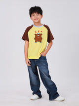 REGULAR FIT MINI ZOO COLLECTION BOY / GIRL'S SHORT SLEEVE T-SHIRT YELLOW