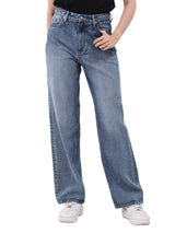 STRAIGHT FIT MID RISE REGULAR WOMEN'S JEANS LIGHT INDIGO