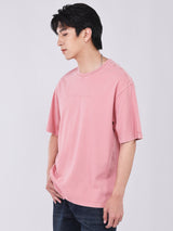 เสื้อยืดแขนสั้นผู้ชาย LOOSE FIT สีชมพู