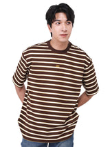 เสื้อยืดแขนสั้นผู้ชาย LOOSE FIT สีน้ำตาล