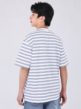 เสื้อยืดแขนสั้นผู้ชาย LOOSE FIT สีขาว