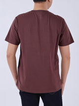 เสื้อยืดแขนสั้นผู้ชาย ทรงตรง สีน้ำตาล