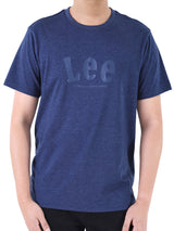 เสื้อยืดแขนสั้นผู้ชาย ทรงตรง สีฟ้า
