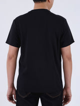 เสื้อยืดแขนสั้นผู้ชาย ทรงตรง สีดำ