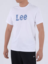 เสื้อยืดแขนสั้นผู้ชาย ทรงตรง สีครีม