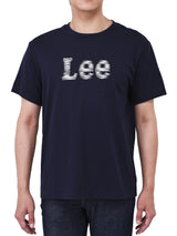 เสื้อยืดแขนสั้นผู้ชาย ทรงตรง สีกรมท่า