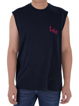 เสื้อยืดแขนกุดผู้ชาย COMFORT FIT สีกรมท่า