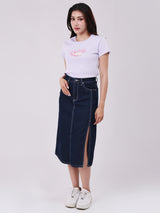 SLIM FIT WOMEN'S SHORT SLEEVE T-SHIRT PURPLE