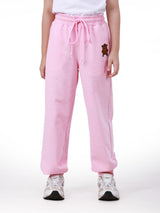 กางเกงยาวขาจั๊มเด็กผู้หญิง คอลเลคชั่น MINI ZOO JOGGER FIT เอวกลาง จ็อกเกอร์ สีชมพู