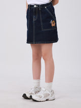 MINI ZOO COLLECTION GIRL'S DENIM SKIRT DARK INDIGO
