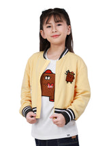 REGULAR FIT MINI ZOO COLLECTION GIRL'S JACKET YELLOW