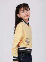 REGULAR FIT MINI ZOO COLLECTION GIRL'S JACKET YELLOW