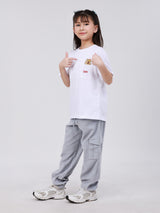 REGULAR FIT MINI ZOO COLLECTION BOY'S SHORT SLEEVE T-SHIRT WHITE
