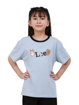 REGULAR FIT MINI ZOO COLLECTION UNISEX KIDS'S SHORT SLEEVE T-SHIRT BLUE