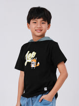 REGULAR FIT MINI ZOO COLLECTION BOY'S SHORT SLEEVE T-SHIRT BLACK