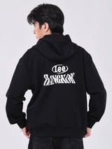 เสื้อฮู้ดดี้มีซิปผู้ชาย คอลเลคชั่น LEE BANGKOK COMFORT FIT สีดำ