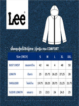 เสื้อฮู้ดดี้มีซิปผู้ชาย คอลเลคชั่น LEE BANGKOK COMFORT FIT สีดำ