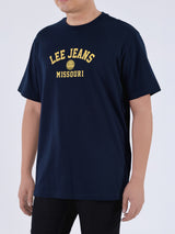 เสื้อยืดแขนสั้นผู้ชาย COMFORT FIT สีกรมท่า