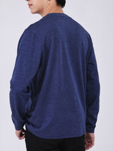 REGULAR FIT MEN'S LONG SLEEVE T-SHIRT NAVY