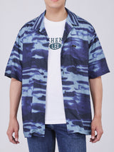 เสื้อเชิ้ตแขนสั้นผู้ชาย COMFORT FIT สีกรมท่า