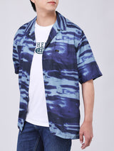 เสื้อเชิ้ตแขนสั้นผู้ชาย COMFORT FIT สีกรมท่า
