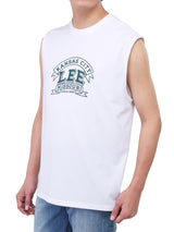 REGULAR FIT MEN'S SLEEVELESS T-SHIRT WHITE