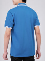 REGULAR FIT MEN'S SHORT SLEEVE POLO BLUE