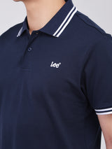 REGULAR FIT MEN'S SHORT SLEEVE POLO NAVY