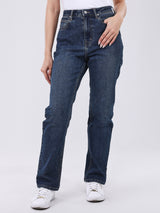 KARA FIT HIGH RISE REGULAR WOMEN'S JEANS DARK INDIGO