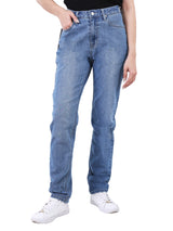 SLIM FIT HIGH RISE WOMEN'S JEANS LIGHT INDIGO